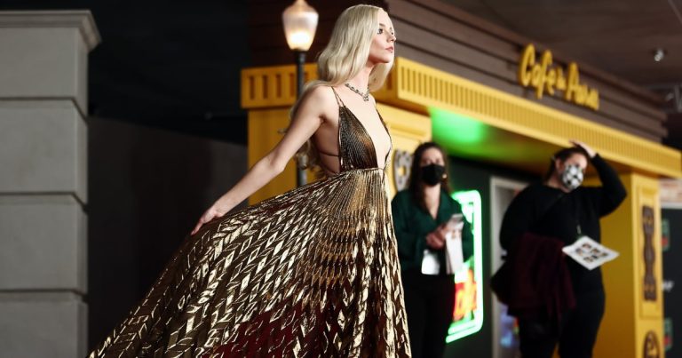 Anya Taylor-Joy Sweeps the Red Carpet in a Gold Pleated