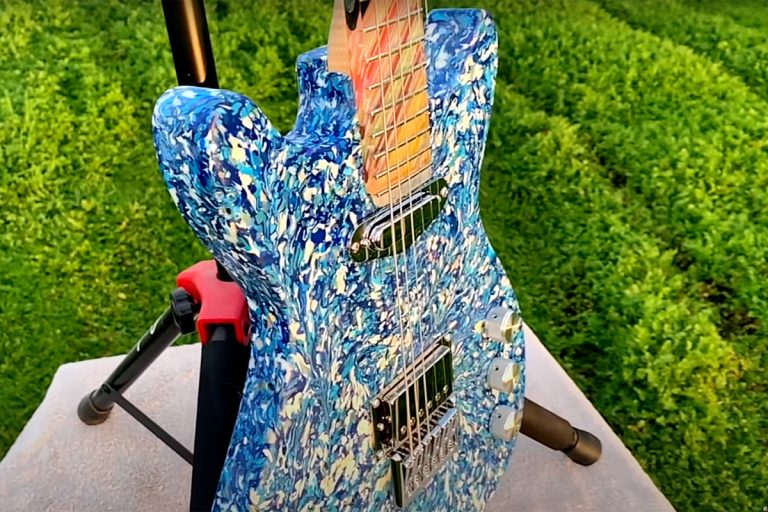 Watch Guitar Builder Construct Electric Guitar Made From Recycled Ocean