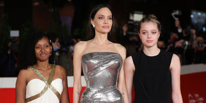 Angelina Jolie and Daughters Zahara and Shiloh Dress Up For