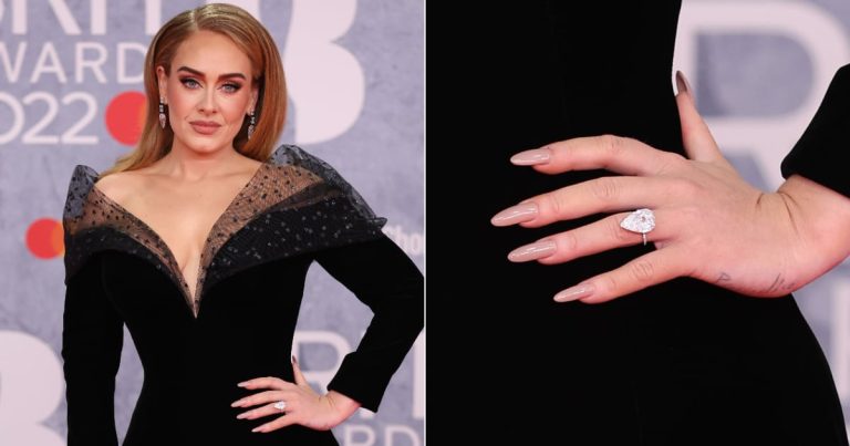 Adele’s Pear-Shaped Diamond Ring Is Fueling Engagement Rumors