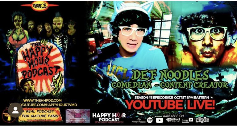 Comedian/Content Creator Def Noodles To Guest On The Happy Hour Podcast October 1st, 2022 8 PM EST