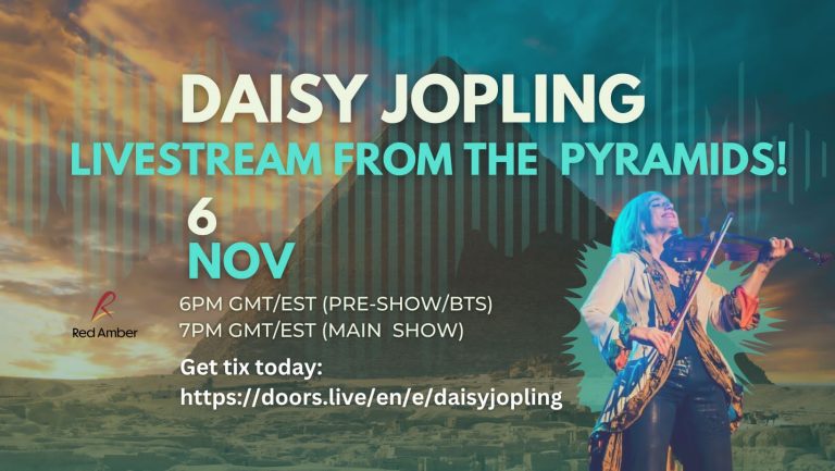World-Renowned Violinist Daisy Jopling Celebrates Livestream Opportunity from Egyptian Pyramids Concert November 6, 2022