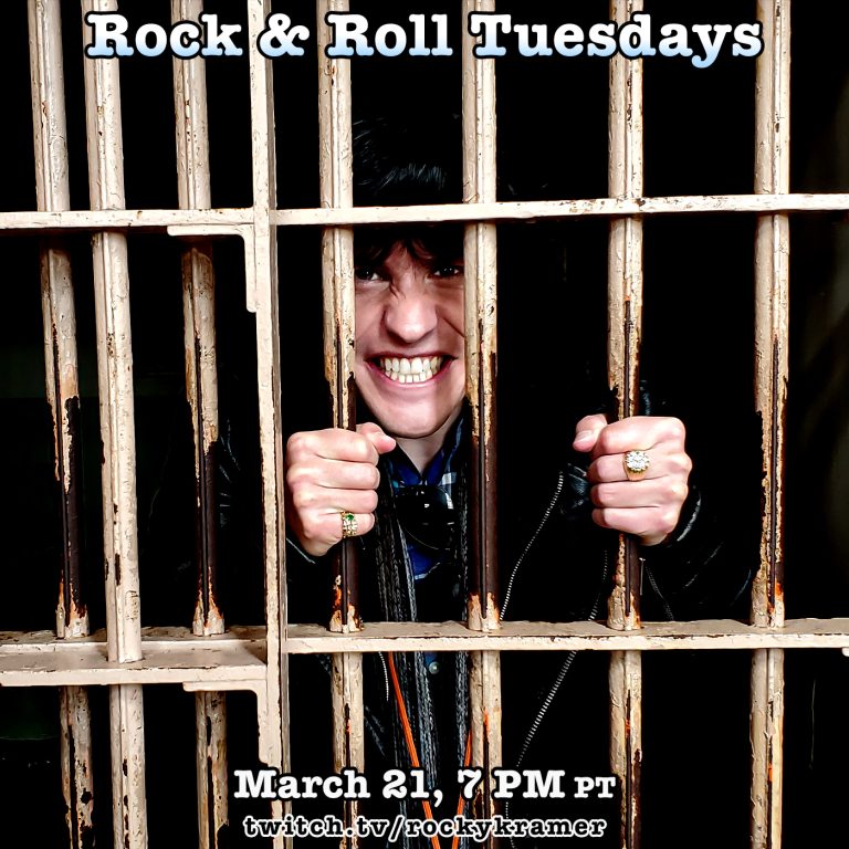 Rocky Kramer’s Rock & Roll Tuesdays Presents “Jailbreak” On March 21st, 2023, 7 PM PT on Twitch