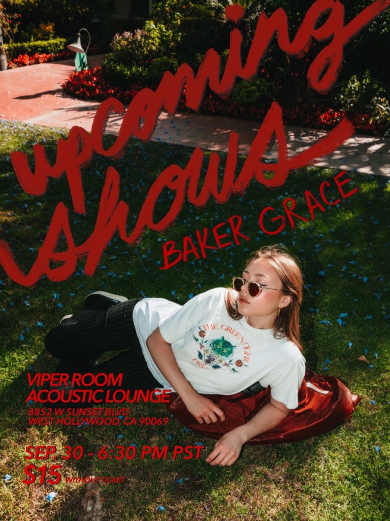 Baker Grace To Perform At The Legendary Viper Room Saturday, September 30th, 2023