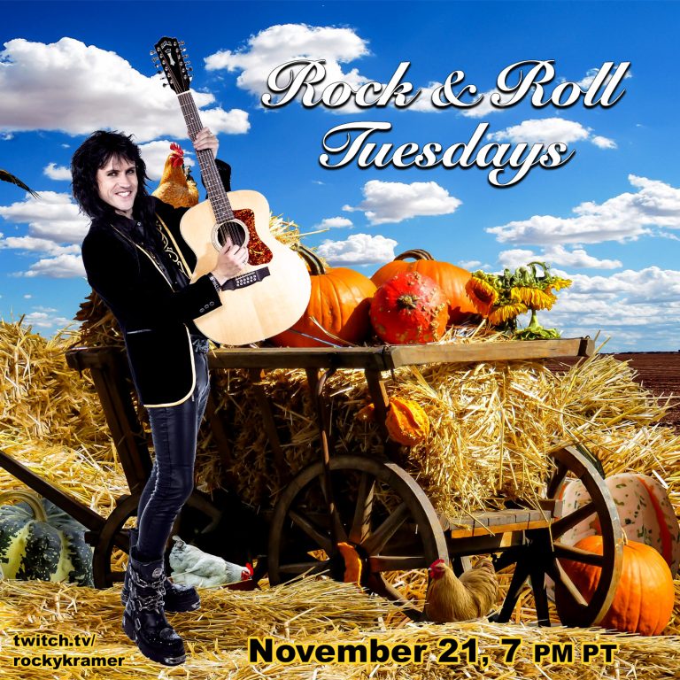 Rocky Kramer’s Rock & Roll Tuesdays Presents “Give A Little Bit” On Tuesday November 21st, 2023, 7 PM PT on Twitch