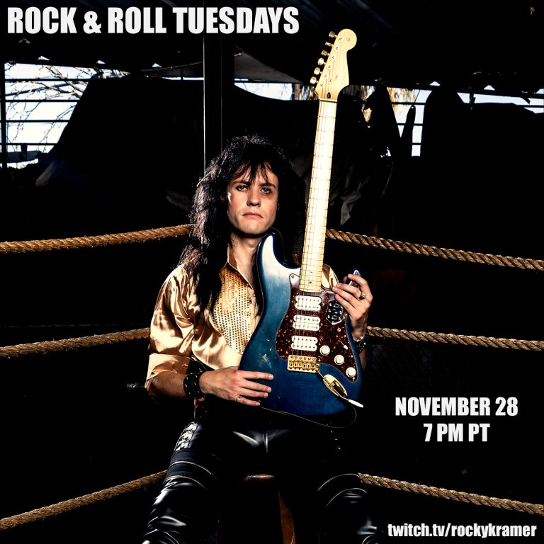 Rocky Kramer’s Rock & Roll Tuesdays Presents “Black & Blue” On Tuesday November 28th, 2023, 7 PM PT On Twitch